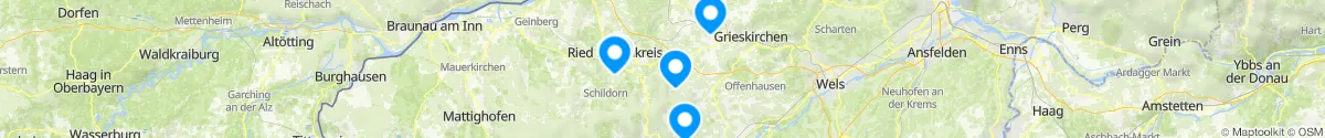 Kartenansicht für Apotheken-Notdienste in der Nähe von Haag am Hausruck (Grieskirchen, Oberösterreich)